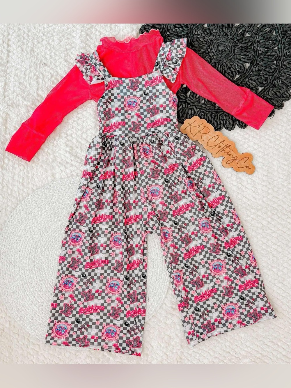Handmade Natalia romper with matching mesh top